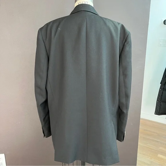 ACNE STUDIOS Signature Double Breasted Oversized Blazer Black
